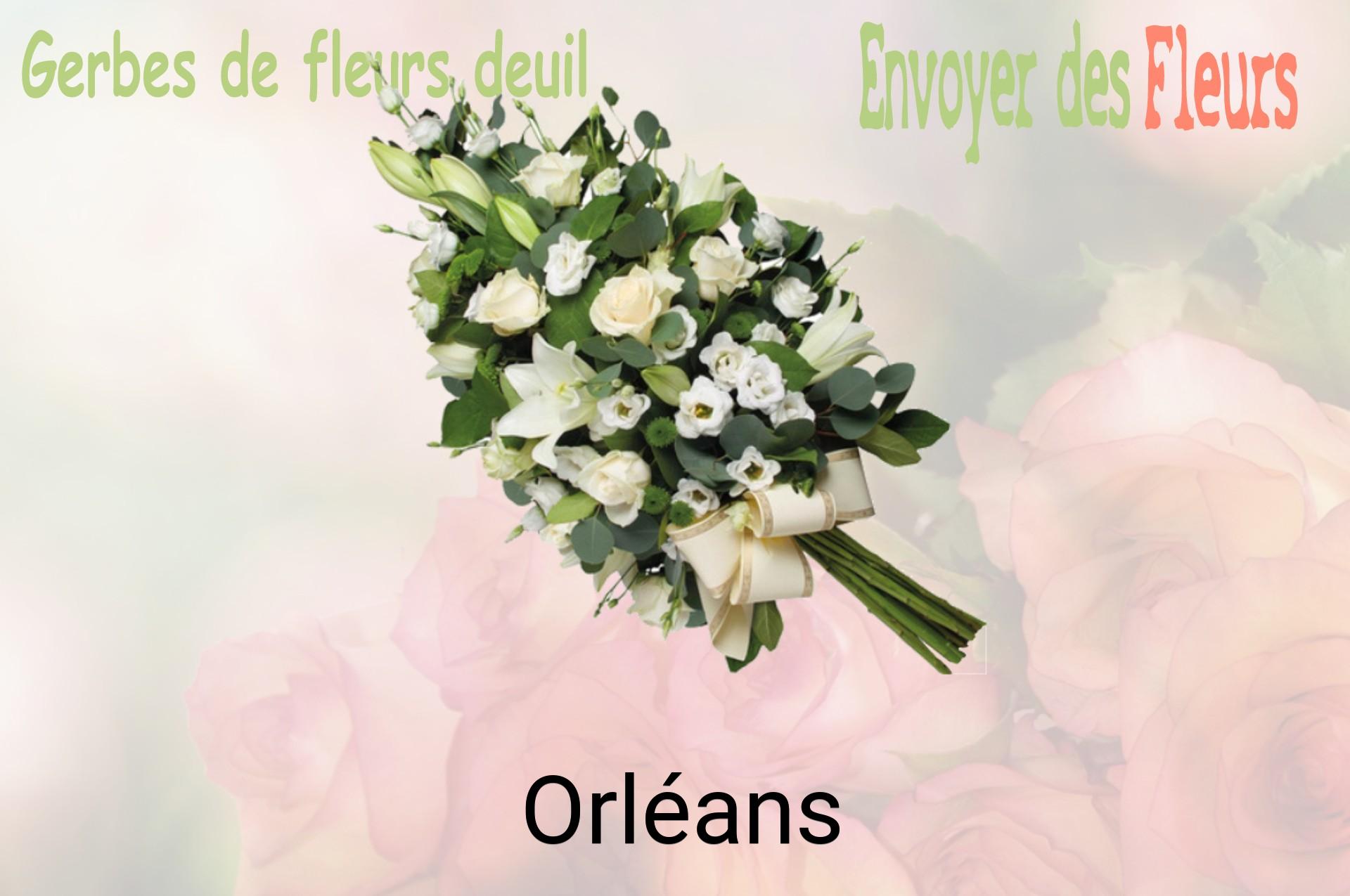 Gerbe de fleurs de deuil livrée à Orléans